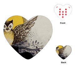 Owl 1462736 1920 Playing Cards (heart)  by vintage2030