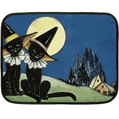 Black Cat 1462738 1920 Double Sided Fleece Blanket (mini)  by vintage2030