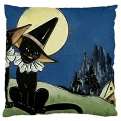 Black Cat 1462738 1920 Large Cushion Case (two Sides) by vintage2030