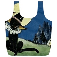 Black Cat 1462738 1920 Full Print Recycle Bag (xl) by vintage2030