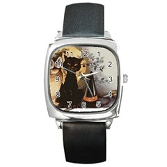 Owls 1461952 1920 Square Metal Watch by vintage2030