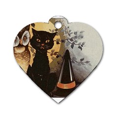 Owls 1461952 1920 Dog Tag Heart (one Side) by vintage2030