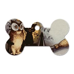 Owls 1461952 1920 Dog Tag Bone (two Sides) by vintage2030