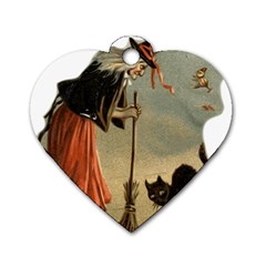 Witch 1461961 1920 Dog Tag Heart (two Sides) by vintage2030