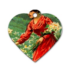 Lady 1334282 1920 Dog Tag Heart (one Side) by vintage2030