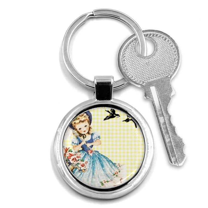 Girl 1370912 1280 Key Chains (Round) 