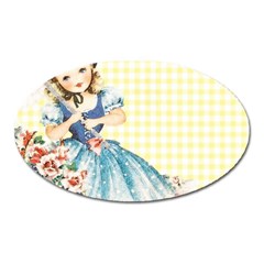 Girl 1370912 1280 Oval Magnet