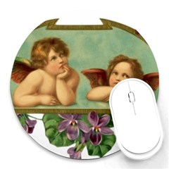 Angel 1332287 1920 Round Mousepads by vintage2030