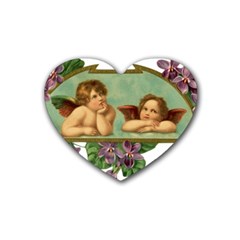 Angel 1332287 1920 Rubber Coaster (heart)  by vintage2030