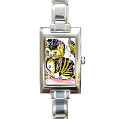 Cat 1348502 1920 Rectangle Italian Charm Watch by vintage2030