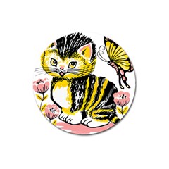 Cat 1348502 1920 Magnet 3  (round) by vintage2030