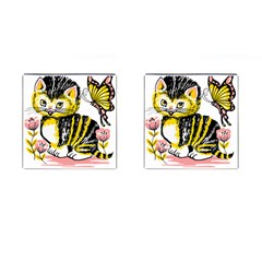 Cat 1348502 1920 Cufflinks (square) by vintage2030