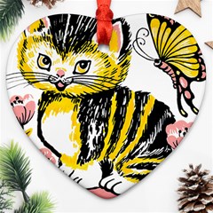 Cat 1348502 1920 Heart Ornament (two Sides) by vintage2030