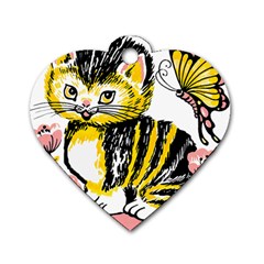 Cat 1348502 1920 Dog Tag Heart (one Side) by vintage2030