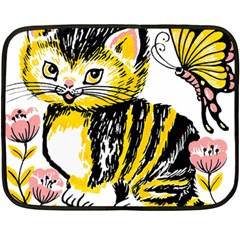 Cat 1348502 1920 Double Sided Fleece Blanket (mini)  by vintage2030