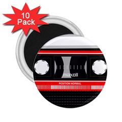 Compact Cassette 2 25  Magnets (10 Pack)  by vintage2030