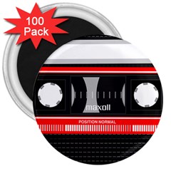 Compact Cassette 3  Magnets (100 Pack) by vintage2030