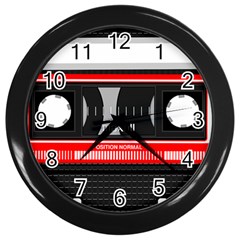 Compact Cassette Wall Clock (black) by vintage2030