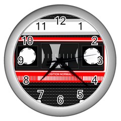 Compact Cassette Wall Clock (silver) by vintage2030