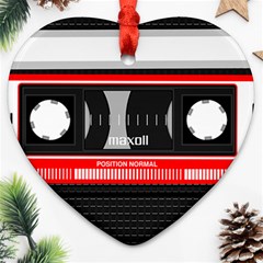 Compact Cassette Heart Ornament (two Sides) by vintage2030