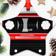 Compact Cassette Star Ornament (two Sides) by vintage2030