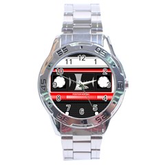 Compact Cassette Stainless Steel Analogue Watch by vintage2030