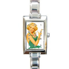 Woman 792872 1920 Rectangle Italian Charm Watch by vintage2030