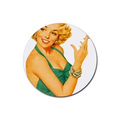 Woman 792872 1920 Rubber Coaster (round) 