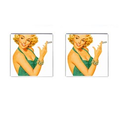 Woman 792872 1920 Cufflinks (square) by vintage2030