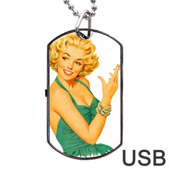 Woman 792872 1920 Dog Tag Usb Flash (one Side) by vintage2030