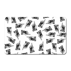 Pointing Finger Pattern Magnet (rectangular) by Valentinaart