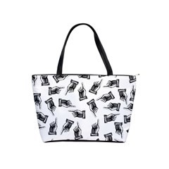 Pointing Finger Pattern Classic Shoulder Handbag by Valentinaart