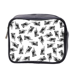 Pointing Finger Pattern Mini Toiletries Bag (two Sides) by Valentinaart