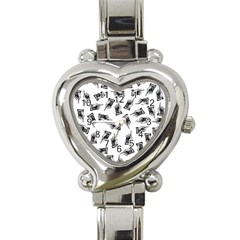 Pointing Finger Pattern Heart Italian Charm Watch by Valentinaart