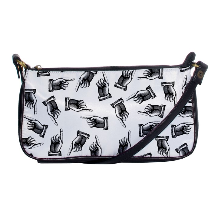 Pointing finger pattern Shoulder Clutch Bag