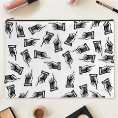 Pointing Finger Pattern Cosmetic Bag (xxxl) by Valentinaart