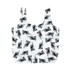 Pointing Finger Pattern Full Print Recycle Bag (m) by Valentinaart