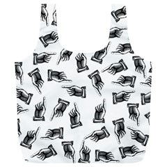 Pointing Finger Pattern Full Print Recycle Bag (xl) by Valentinaart