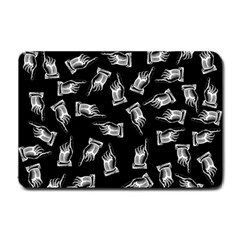 Pointing Finger Pattern Small Doormat  by Valentinaart