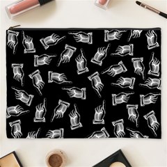 Pointing Finger Pattern Cosmetic Bag (xxxl) by Valentinaart