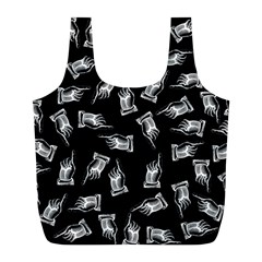 Pointing Finger Pattern Full Print Recycle Bag (l) by Valentinaart