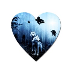 Wolfs Heart Magnet by Valentinaart