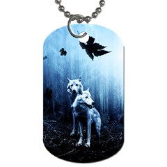 Wolfs Dog Tag (one Side) by Valentinaart