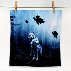 Wolfs Face Towel by Valentinaart