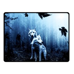 Wolfs Fleece Blanket (small) by Valentinaart