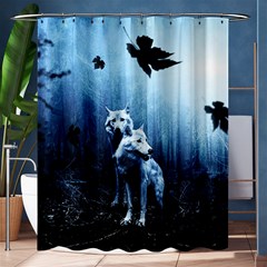 Wolfs Shower Curtain 60  X 72  (medium)  by Valentinaart