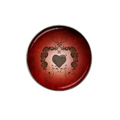 Wonderful Heart With Decorative Elements Hat Clip Ball Marker (10 Pack) by FantasyWorld7