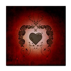 Wonderful Heart With Decorative Elements Face Towel by FantasyWorld7