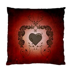 Wonderful Heart With Decorative Elements Standard Cushion Case (one Side) by FantasyWorld7