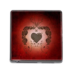 Wonderful Heart With Decorative Elements Memory Card Reader (square 5 Slot) by FantasyWorld7